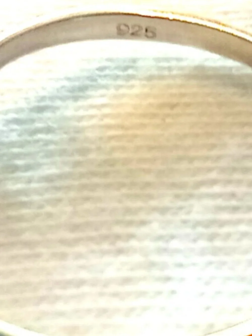 Tricolor tourmaline ring, .925 silver band, size 7 - Picture 2 of 7